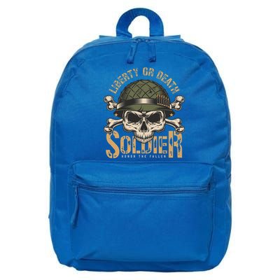 Honor The Fallen Army Heroes Skull In Soldier Helmet Gift 16 in Basic Backpack