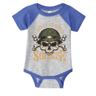 Honor The Fallen Army Heroes Skull In Soldier Helmet Gift Infant Baby Jersey Bodysuit