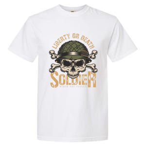 Honor The Fallen Army Heroes Skull In Soldier Helmet Gift Garment-Dyed Heavyweight T-Shirt