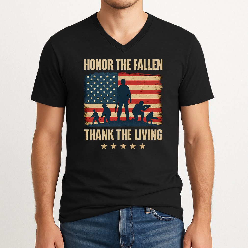 Honor the Fallen, Thank the Living V-Neck T-Shirt