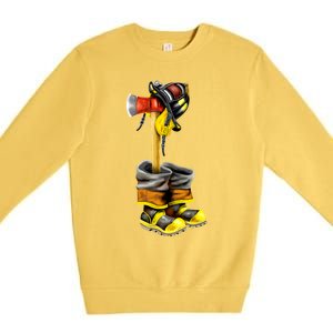 Honor The Fallen Firefighter Gift Premium Crewneck Sweatshirt