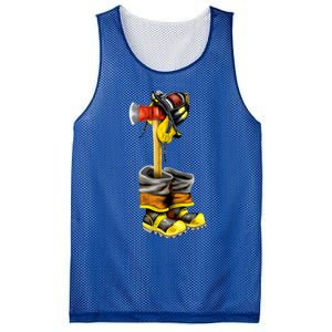 Honor The Fallen Firefighter Gift Mesh Reversible Basketball Jersey Tank