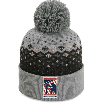 Honor The Fallen Thank The Living Vet Soldier Memorial Day Gift The Baniff Cuffed Pom Beanie