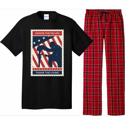 Honor The Fallen Thank The Living Vet Soldier Memorial Day Gift Pajama Set