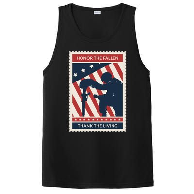 Honor The Fallen Thank The Living Vet Soldier Memorial Day Gift PosiCharge Competitor Tank