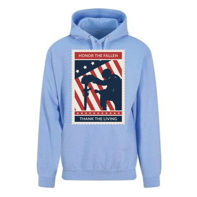 Honor The Fallen Thank The Living Vet Soldier Memorial Day Gift Unisex Surf Hoodie