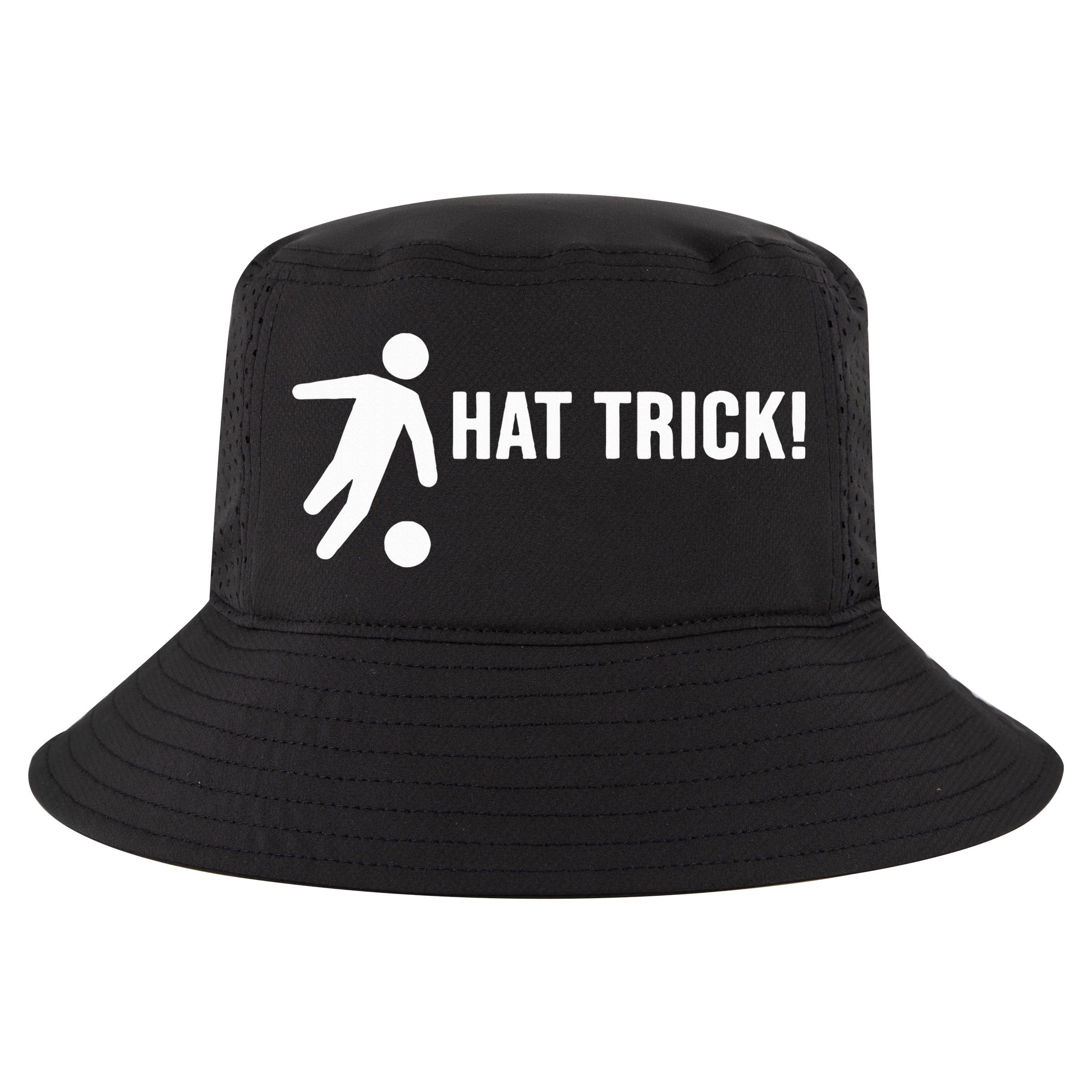 Hat Trick Funny Soccer Gift Cool Comfort Performance Bucket Hat