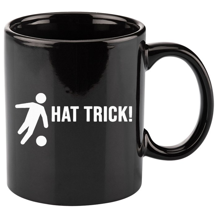 Hat Trick Funny Soccer Gift 11oz C Handle Ceramic Mug