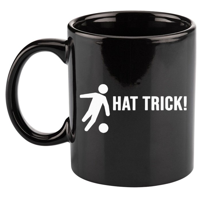 Hat Trick Funny Soccer Gift 11oz C Handle Ceramic Mug