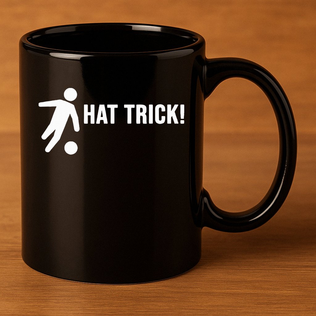 Hat Trick Funny Soccer Gift 11oz C Handle Ceramic Mug