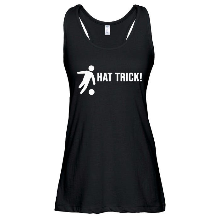 Hat Trick Funny Soccer Gift Ladies Essential Flowy Tank