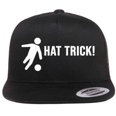 Hat Trick Funny Soccer Gift Flatbill Hat