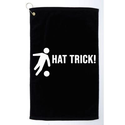 Hat Trick Funny Soccer Gift Golf Towel