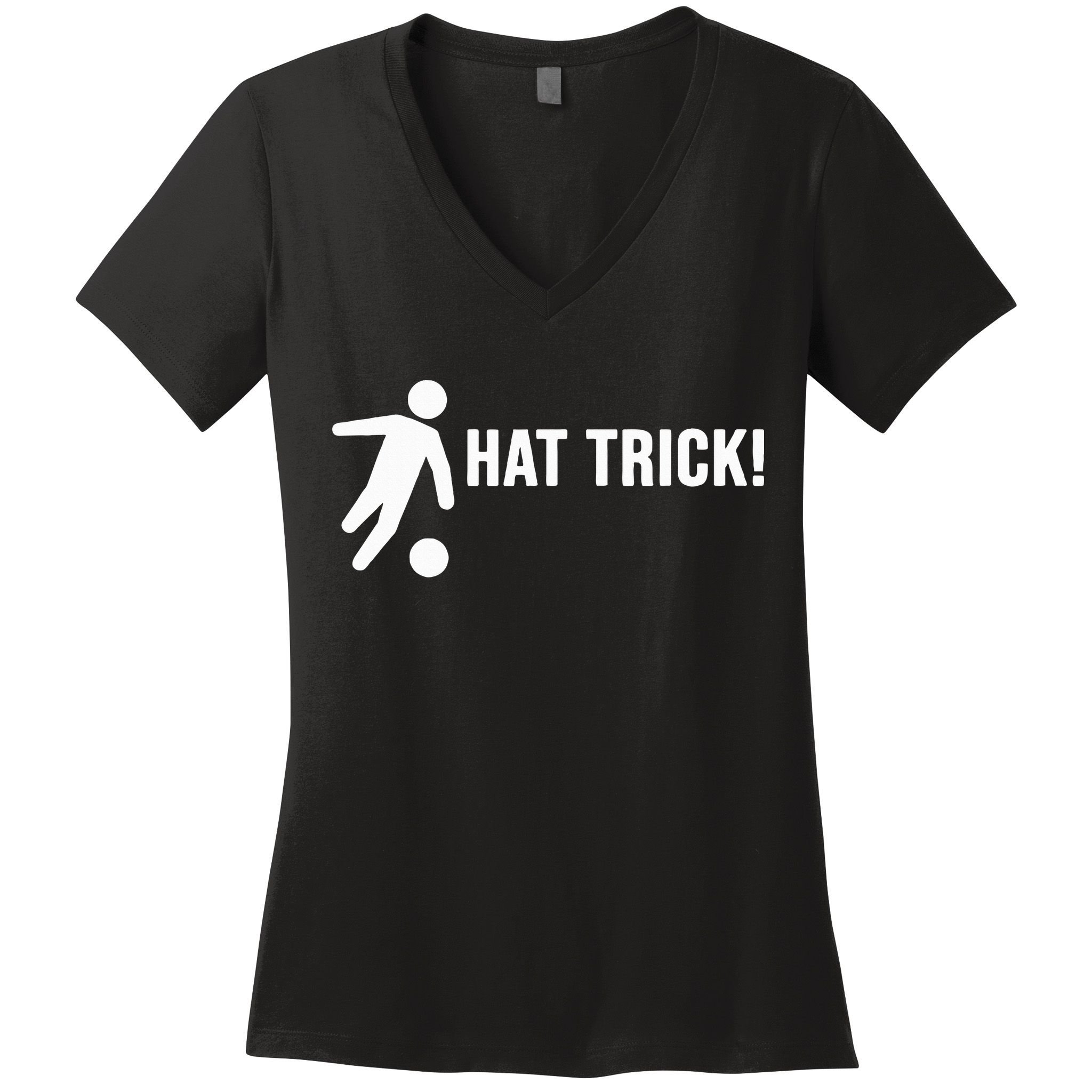 Hat Trick Funny Soccer Gift Women's V-Neck T-Shirt
