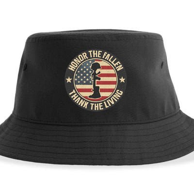 Honor the Fallen, Thank the Living Sustainable Bucket Hat