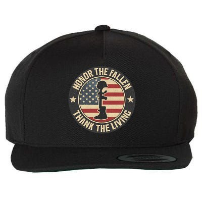 Honor the Fallen, Thank the Living Wool Snapback Cap
