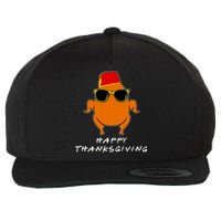 Happy Thanksgiving Friends Turkey Turkey Wool Snapback Cap