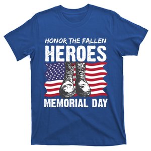 Honor The Fallen Heroes Memorial Day Usa American Flag Cool Gift T-Shirt