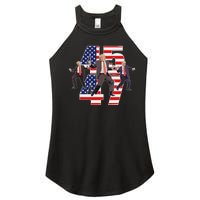 Humorous Trump Funny Victory Dance Trump Dancing America 47 Women's Perfect Tri Rocker Tank