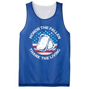 Honor The Fallen Thank The Living Veterans Day Appreciation Gift Mesh Reversible Basketball Jersey Tank