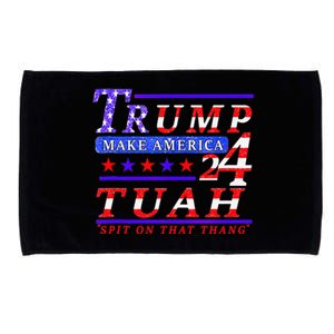 Hawk Tuah Funny Viral Humor Meme Video Tee24 Trump Tuah Microfiber Hand Towel