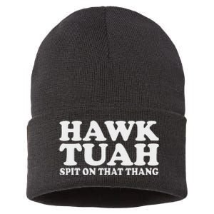 Hawk Tush Funny Viral Parody Sustainable Knit Beanie