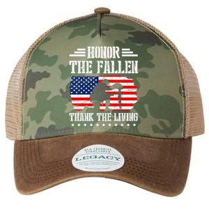 Honor The Fallen Gift Thank The Living Gift Memorial Day Gift Legacy Tie Dye Trucker Hat