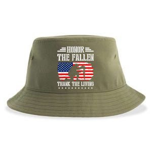 Honor The Fallen Gift Thank The Living Gift Memorial Day Gift Sustainable Bucket Hat