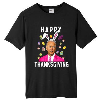 Happy Thanksgiving Funny Joe Biden Confused Happy Easter Day Tall Fusion ChromaSoft Performance T-Shirt