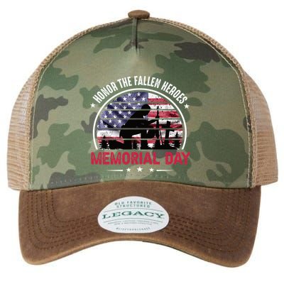 Honor The Fallen Heroes Memorial Day With American Flag Funny Gift Legacy Tie Dye Trucker Hat