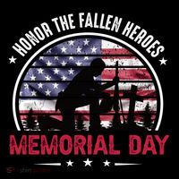 Honor The Fallen Heroes Memorial Day With American Flag Funny Gift Flatbill Hat