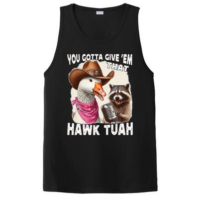 Hawk Tuah Funny Viral Humor Meme Video Girl 24 Goose Tua PosiCharge Competitor Tank