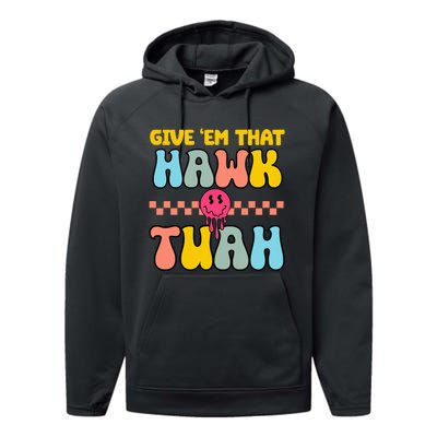 Hawk Tuah Funny Viral Humor Meme Video Performance Fleece Hoodie