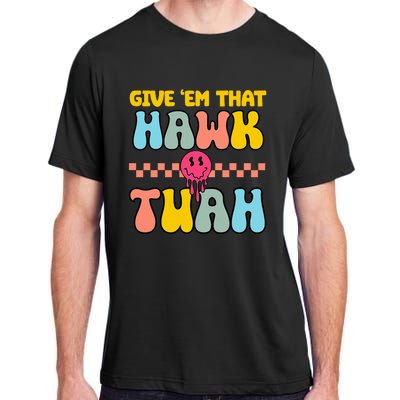 Hawk Tuah Funny Viral Humor Meme Video Adult ChromaSoft Performance T-Shirt