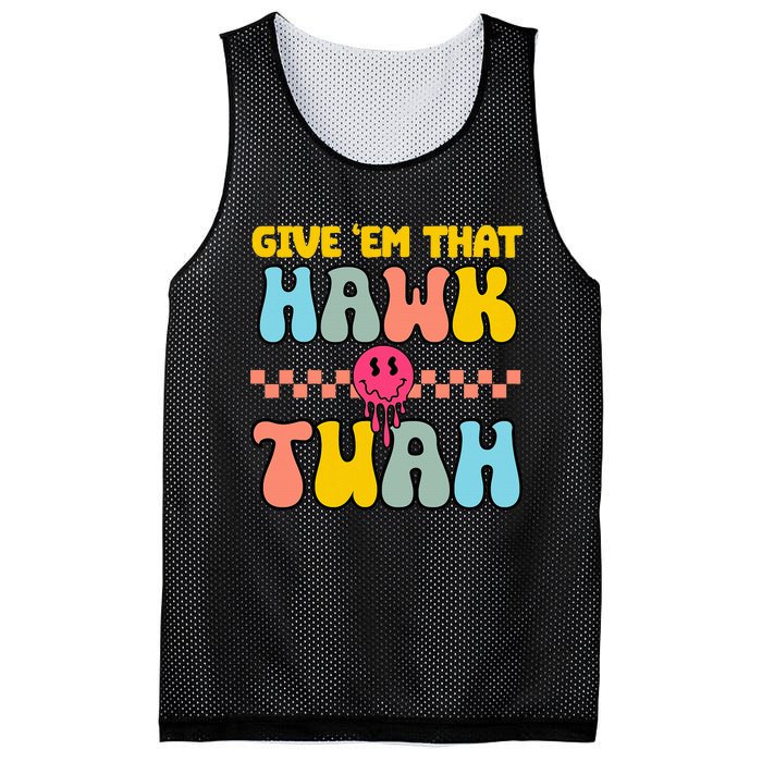 Hawk Tuah Funny Viral Humor Meme Video Mesh Reversible Basketball Jersey Tank