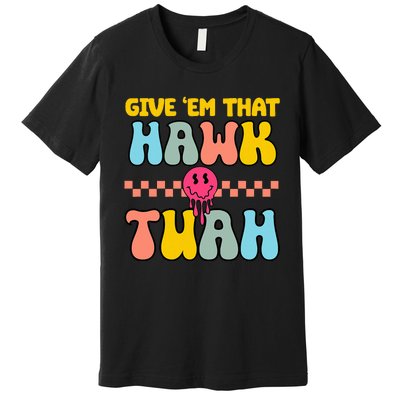 Hawk Tuah Funny Viral Humor Meme Video Premium T-Shirt