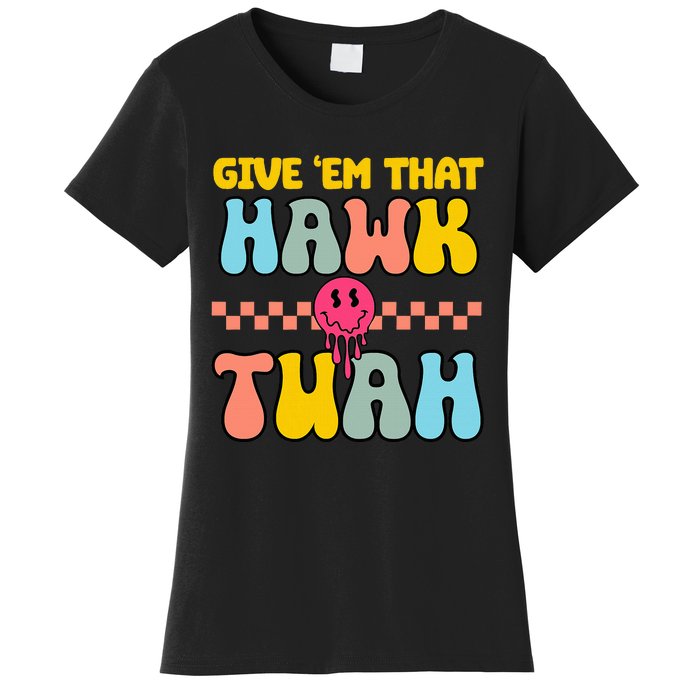 Hawk Tuah Funny Viral Humor Meme Video Women's T-Shirt