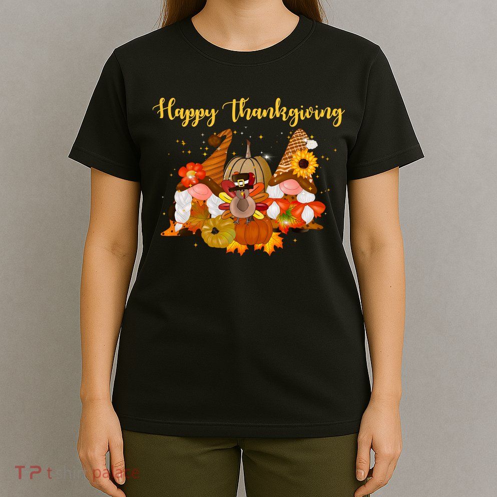 Happy Thanksgiving Fall Gnomes T-Shirt