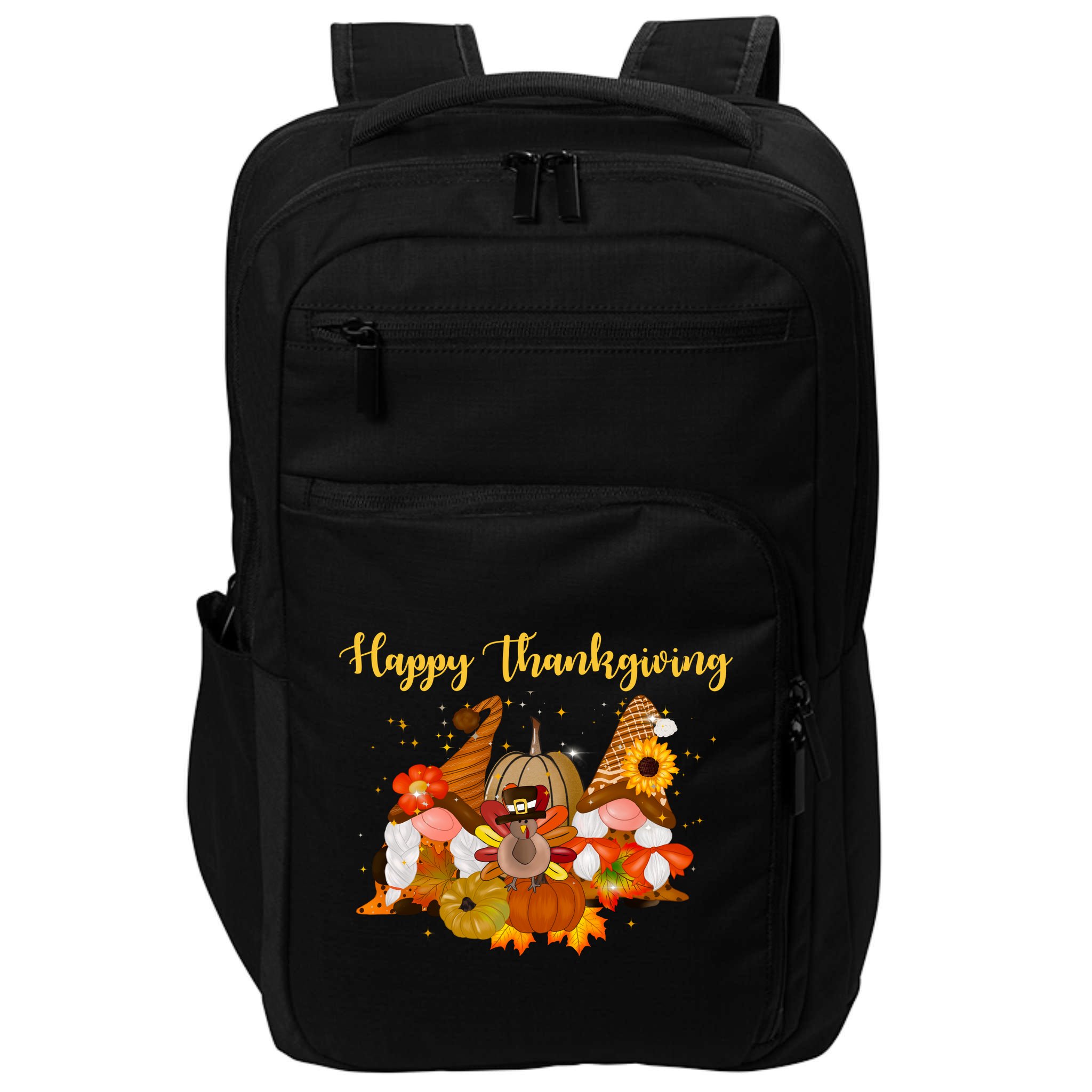Happy Thanksgiving Fall Gnomes Impact Tech Backpack