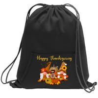 Happy Thanksgiving Fall Gnomes Sweatshirt Cinch Pack Bag