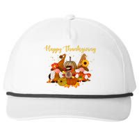 Happy Thanksgiving Fall Gnomes Snapback Five-Panel Rope Hat