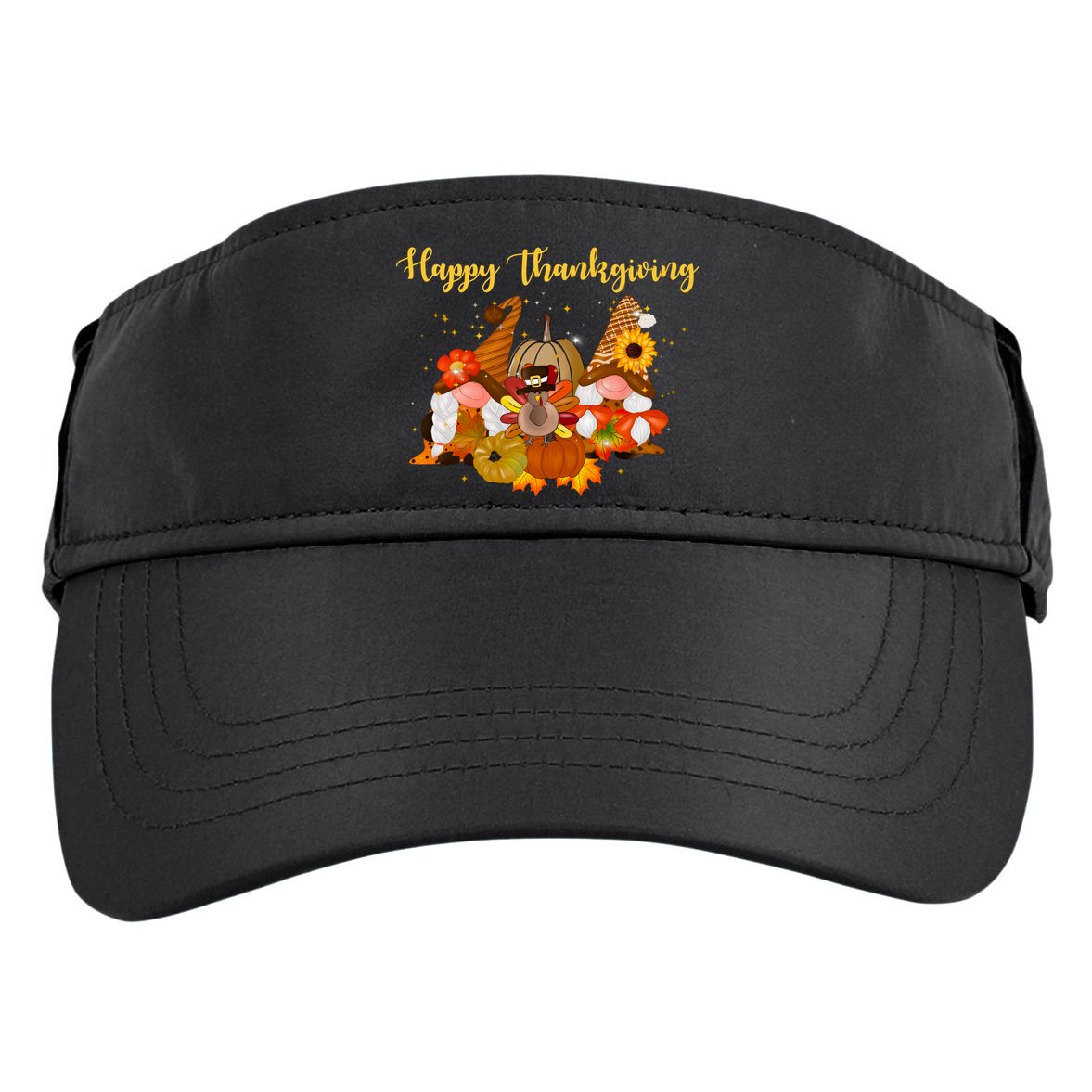 Happy Thanksgiving Fall Gnomes Adult Drive Performance Visor