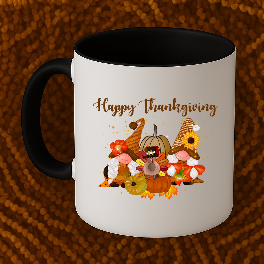 Happy Thanksgiving Fall Gnomes Mug