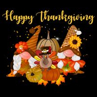 Happy Thanksgiving Fall Gnomes Drawstring Bag