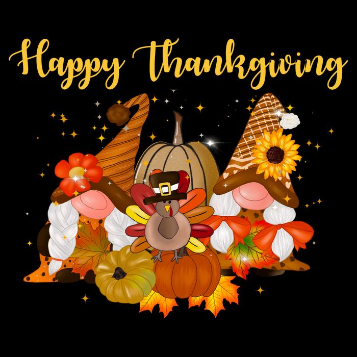 Happy Thanksgiving Fall Gnomes Drawstring Bag