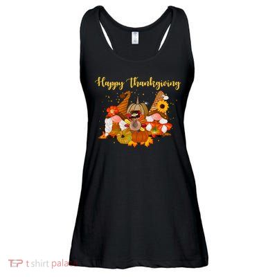 Happy Thanksgiving Fall Gnomes Ladies Essential Flowy Tank