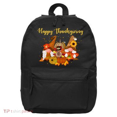 Happy Thanksgiving Fall Gnomes 16 in Basic Backpack