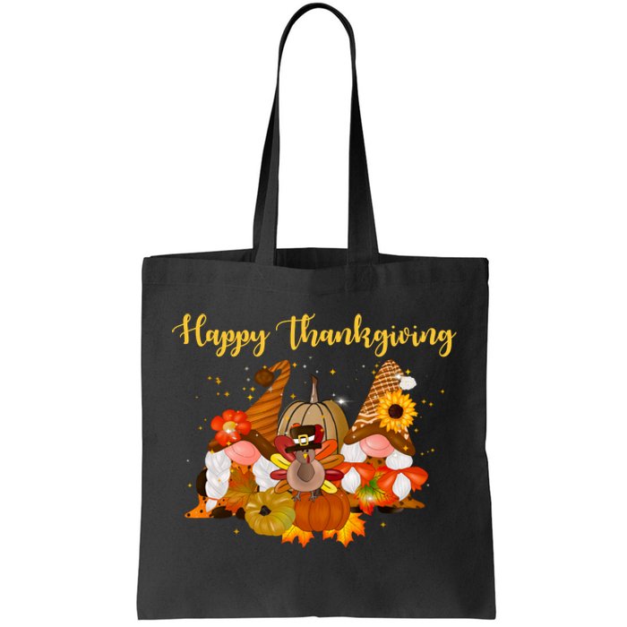 Happy Thanksgiving Fall Gnomes Tote Bag