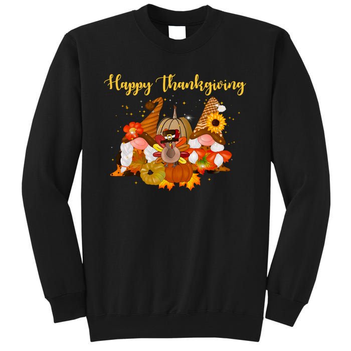 Happy Thanksgiving Fall Gnomes Tall Sweatshirt