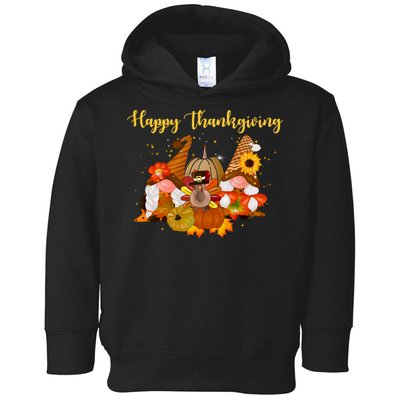 Happy Thanksgiving Fall Gnomes Toddler Hoodie